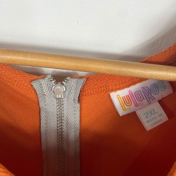 NWT Lularoe Amelia Dress Orange and Blue - Picture 3 of 5